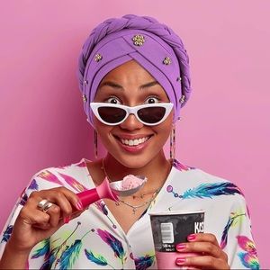 Twist Braided Beaded Head Turban/ Head Cover